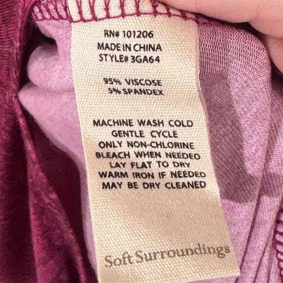 Soft Surroundings Women's PXL V-Neck Maxi Dress Tapestry Multicolor - Picture 9 of 9